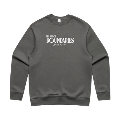 The Art of Boundaries — Relax Fit Crew Sweatshirt — Silent Ash