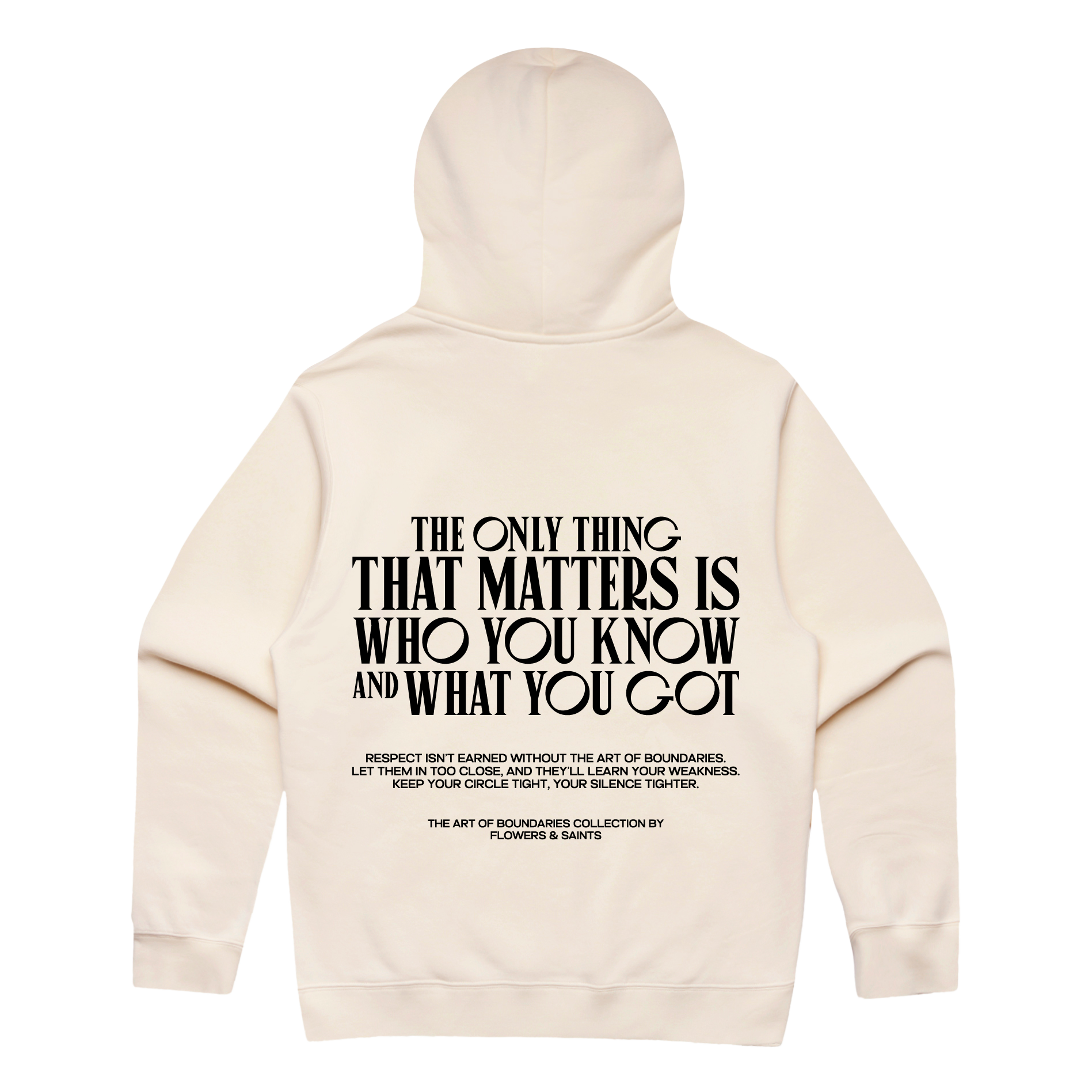 The Art of Boundaries — Relax Fit Hoodie — Ecru Saint