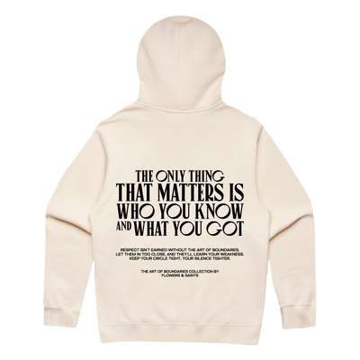 The Art of Boundaries — Relax Fit Hoodie — Ecru Saint