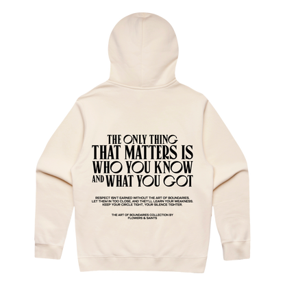 The Art of Boundaries — Relax Fit Hoodie — Ecru Saint