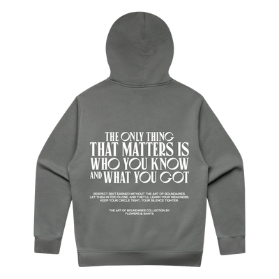 The Art of Boundaries — Relax Fit Hoodie — Silent Ash