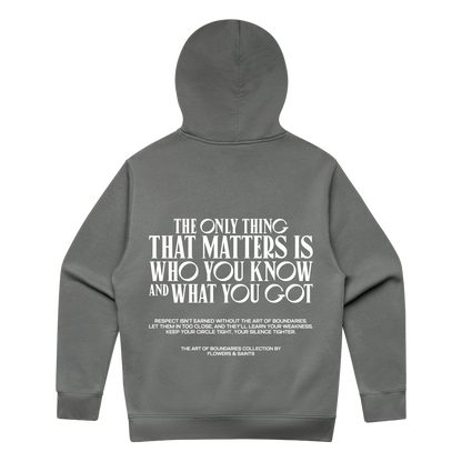 The Art of Boundaries — Relax Fit Hoodie — Silent Ash