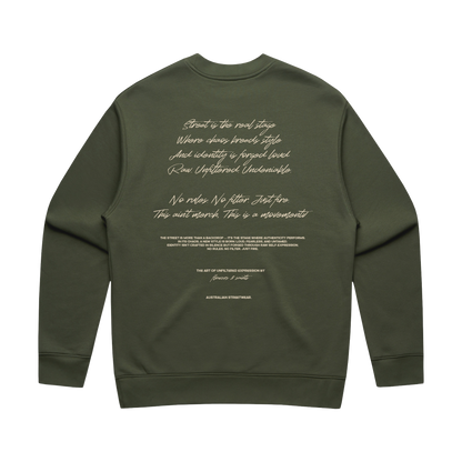 The Art of Unfiltered Expression — Relax Fit Crew Sweatshirt — Stillwood
