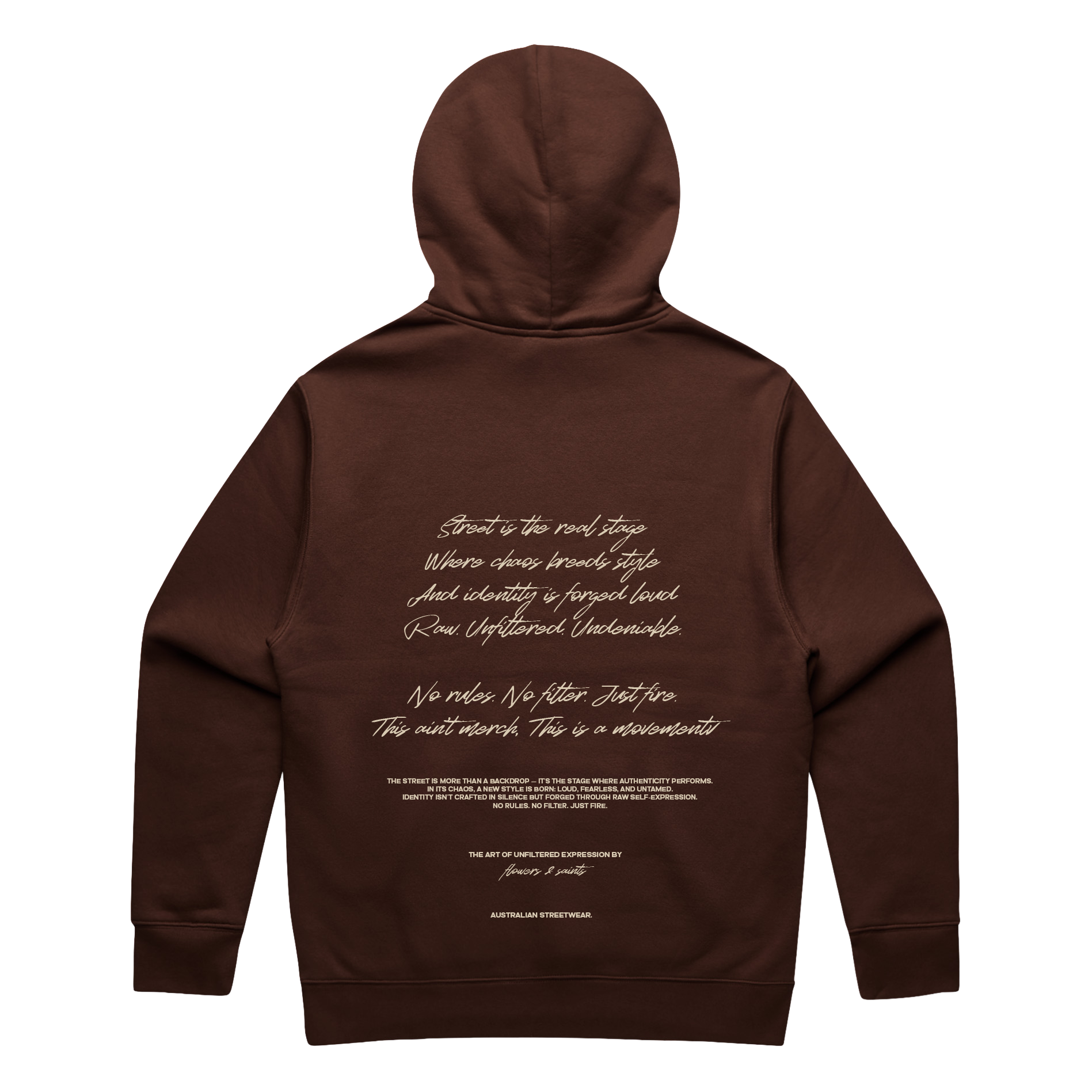 The Art of Unfiltered Expression — Relax Fit Hoodie — Burnt Earth