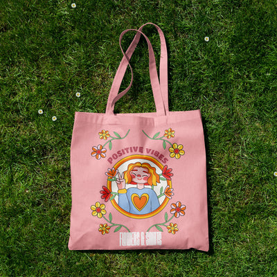 Positive Vibes - Eco Canvas Tote Bag