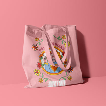 Positive Vibes - Eco Canvas Tote Bag
