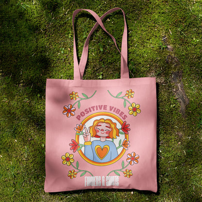 Positive Vibes - Eco Canvas Tote Bag