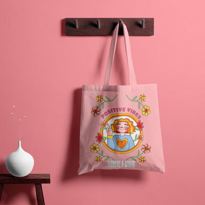 Positive Vibes - Eco Canvas Tote Bag
