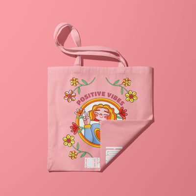 Positive Vibes - Eco Canvas Tote Bag